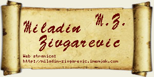 Miladin Zivgarević vizit kartica